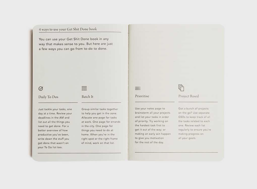 migoals gsd minimal inside page