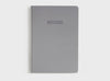 MiGoals notes journal front cover in grey, designed to increase organisation and productivity