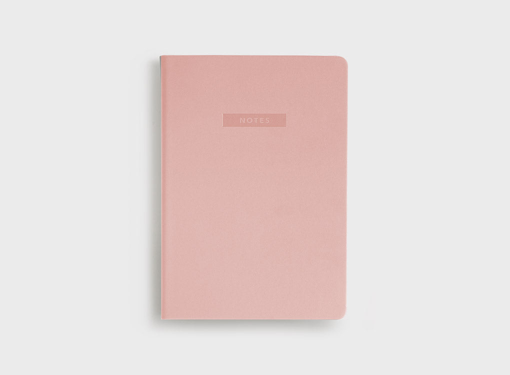 MiGoals notes journal front cover in pink, designed to increase organisation and productivity