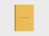 migoals get shit done to do list and notebook in yellow, with a subtle motivational quote on the front, designed to increase productivity and inspire ideas.