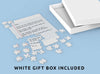 A white gift box is included with the Blank Lined Letter Jigsaw Puzzle. The sweetest personalised gift. 