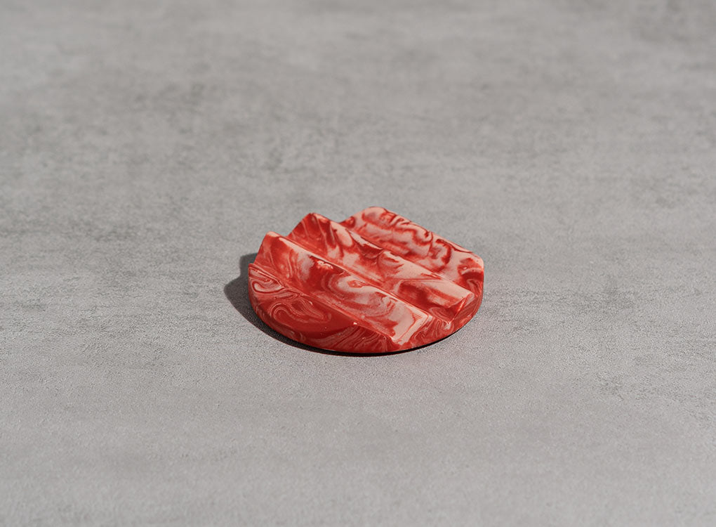 soap dish in red marble by yod and co