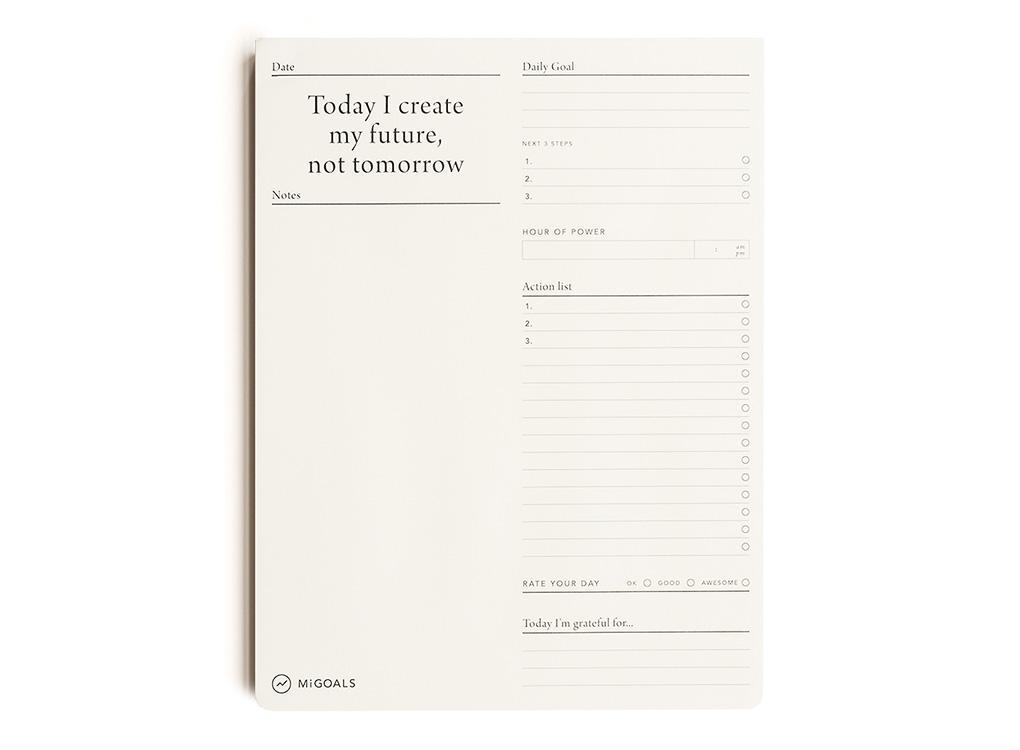 A4 MiGoals To-do list goal desk pad by Moxon London